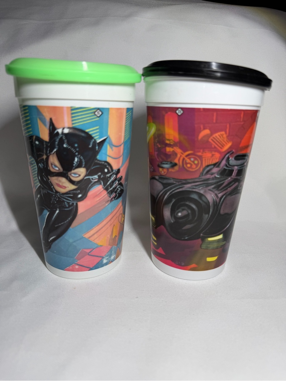 McDonald's Green and Black Lid Superhero Character Tumblers